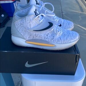 Nike KD14 White Black Wolf Grey Men's Shoes